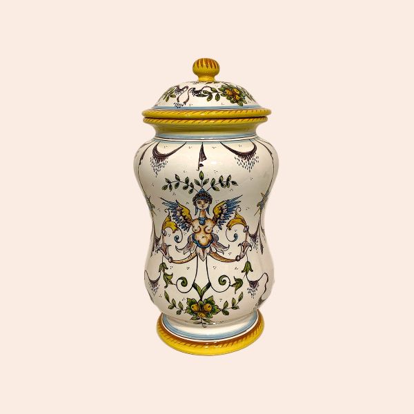 RM107A 28 - Pharmacy pot with the medici coat of arms cm 28H